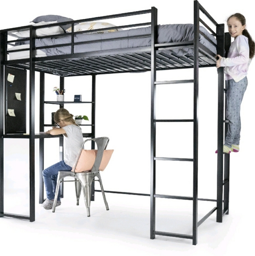DHP Abode full metal loft bed with workstation
